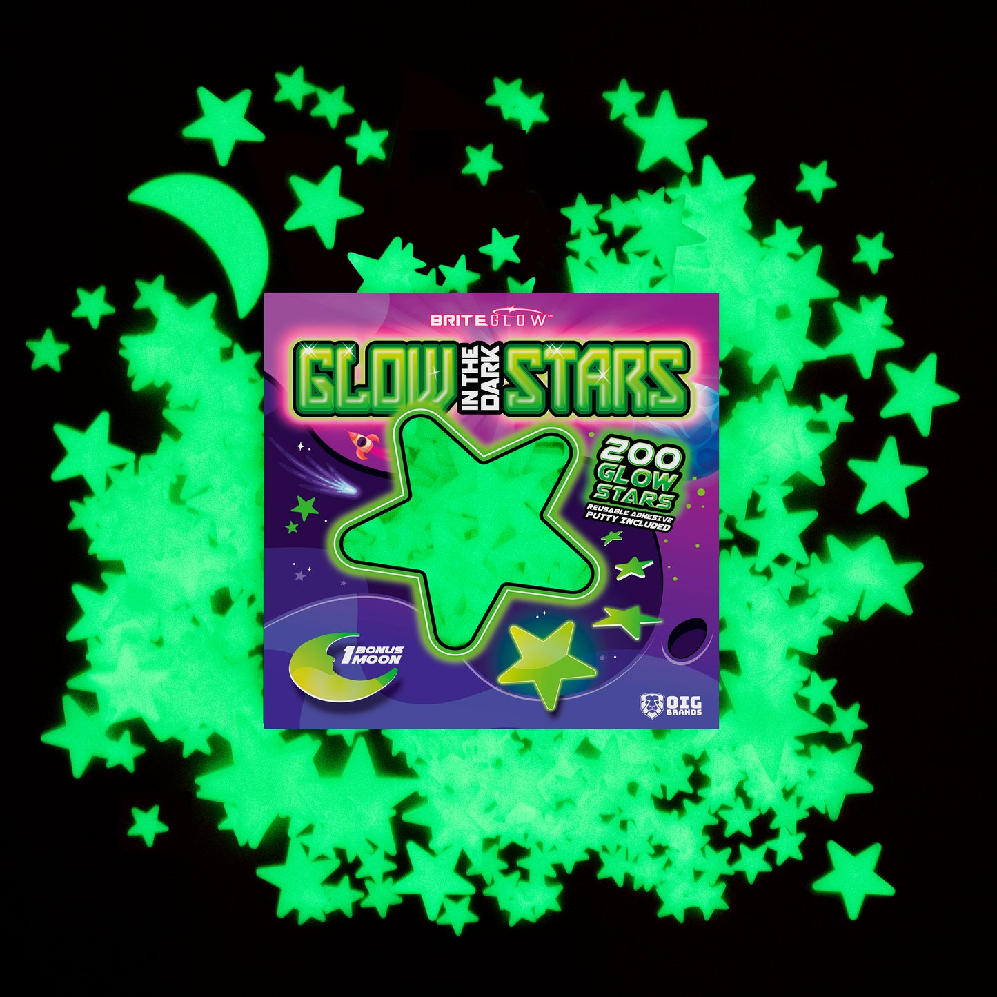 Ultra Brighter Glow in the Dark Stars; Special Deal 200 Count – OIG Brands
