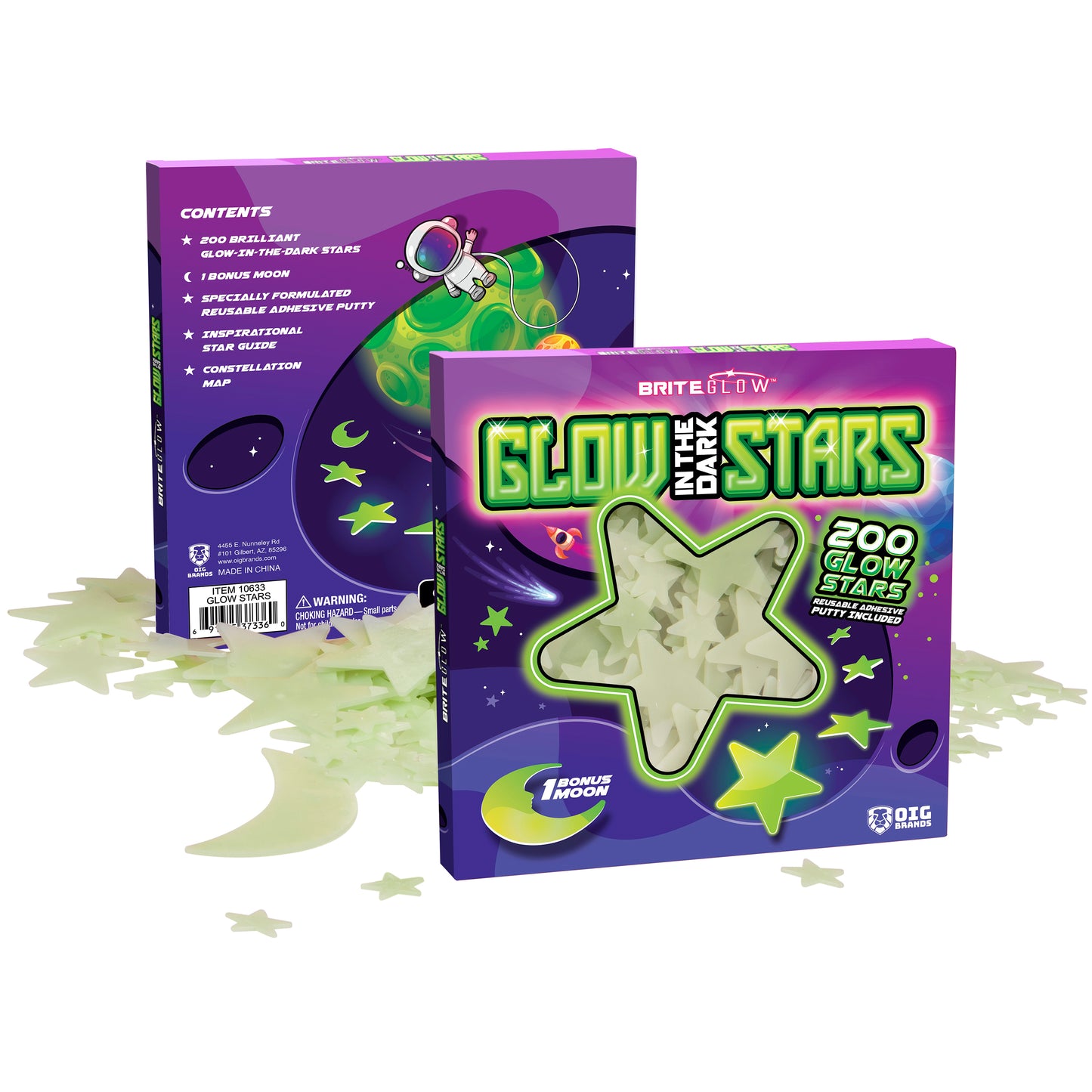 Ultra Brighter Glow in the Dark Stars; Special Deal 200 Count